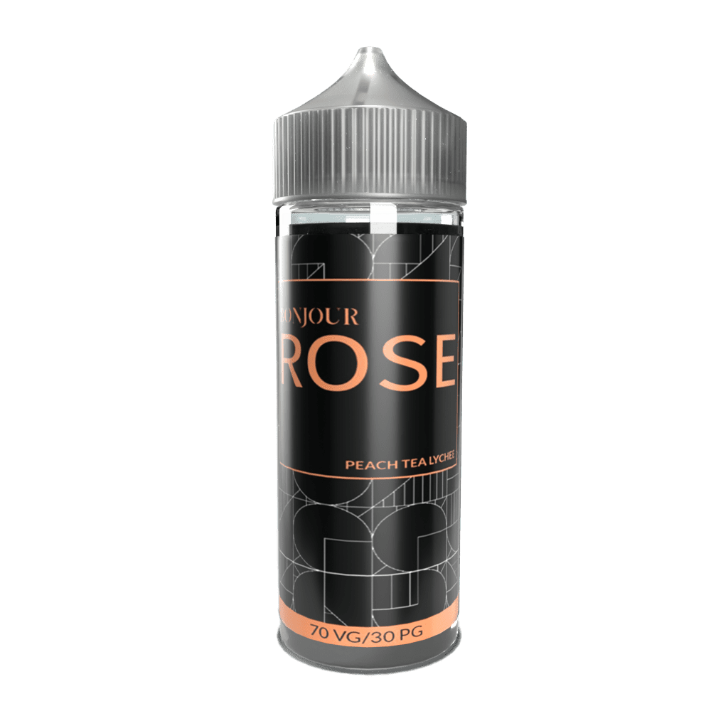 Bonjour Rose - 100ml Rose (Peach Tea Lychee) E-Liquid No Nicotine (70VG/30PG)