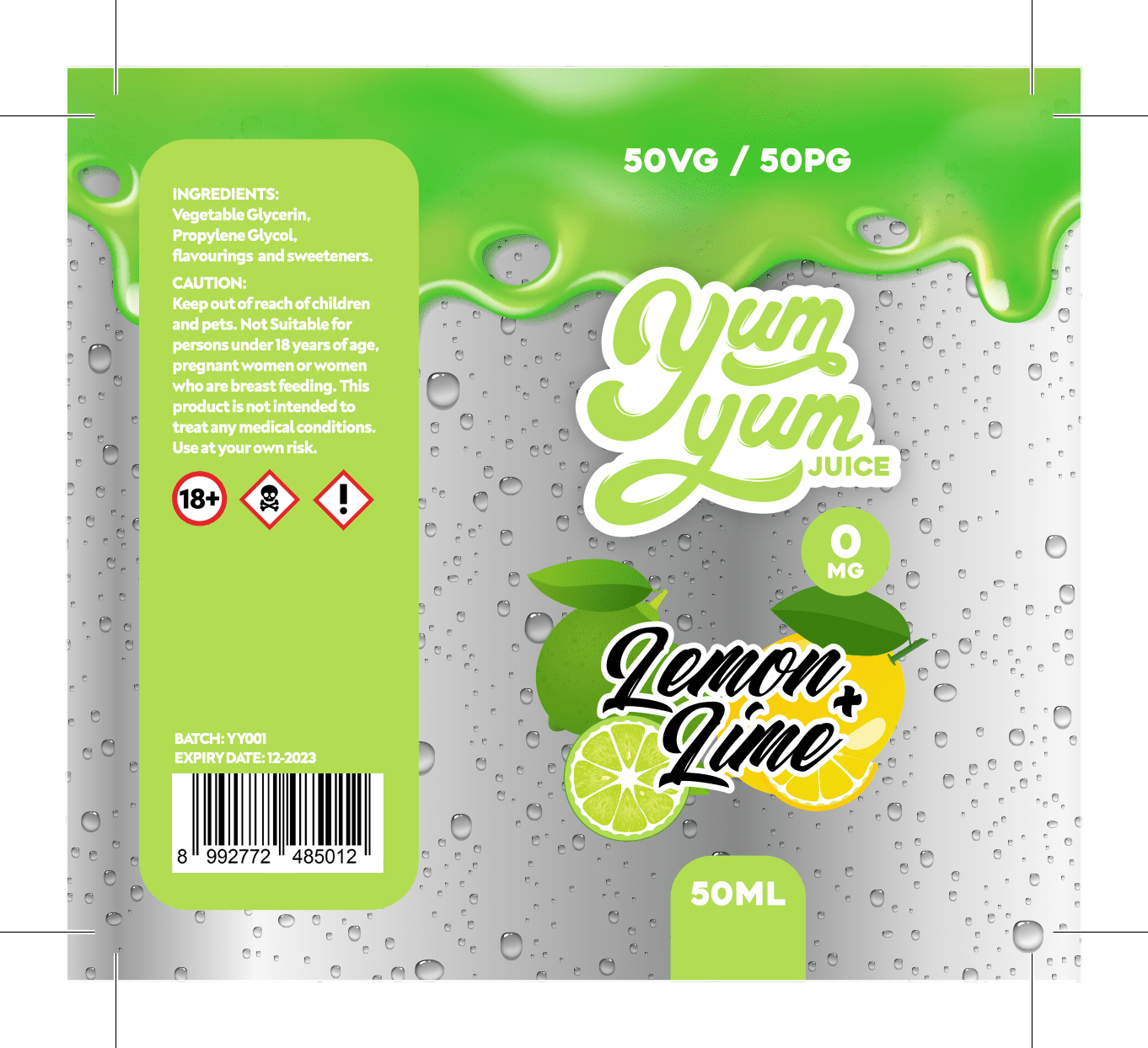 Yum Yum Labels - Lemon & Lime